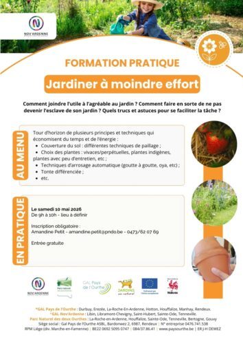 Infos sur l'atelier Jardiner à moindre effort