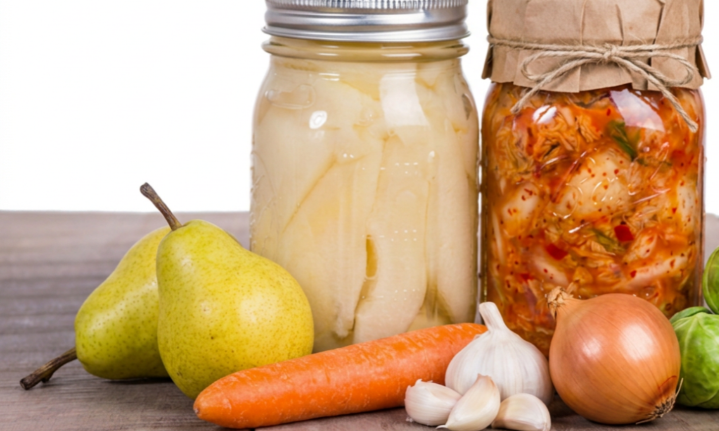 Poires au sirop et Kimchi Poires au sirop et kimchi